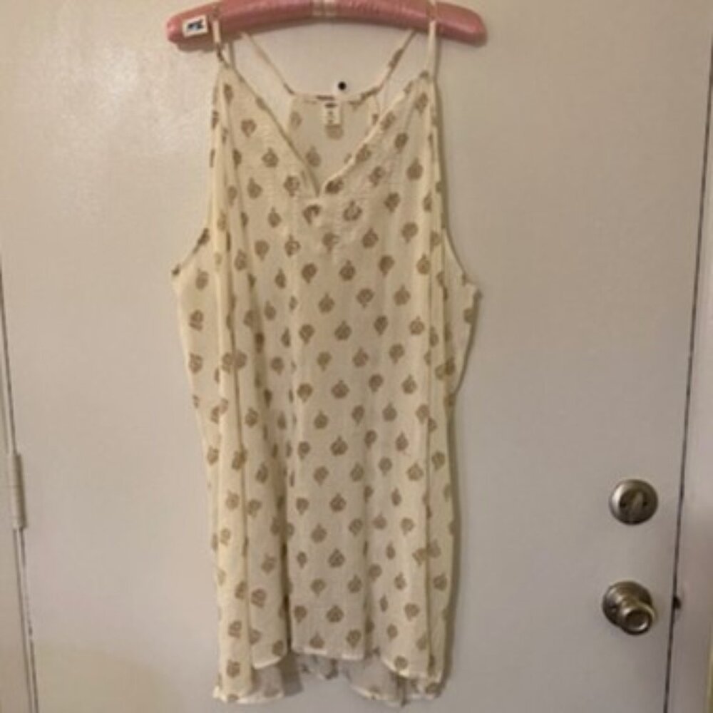 Old Navy White Floral Gauze High Back, Tank Top - Picture 7 of 9